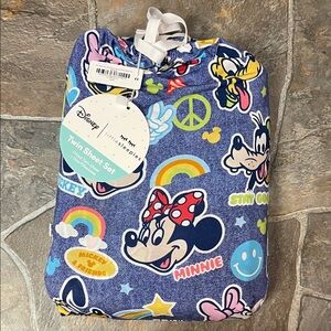 Little Sleepies Disney Blue Twin Sheet Set